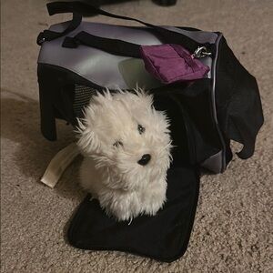 American Girl Coconut coco dog and dog carrier pet leash